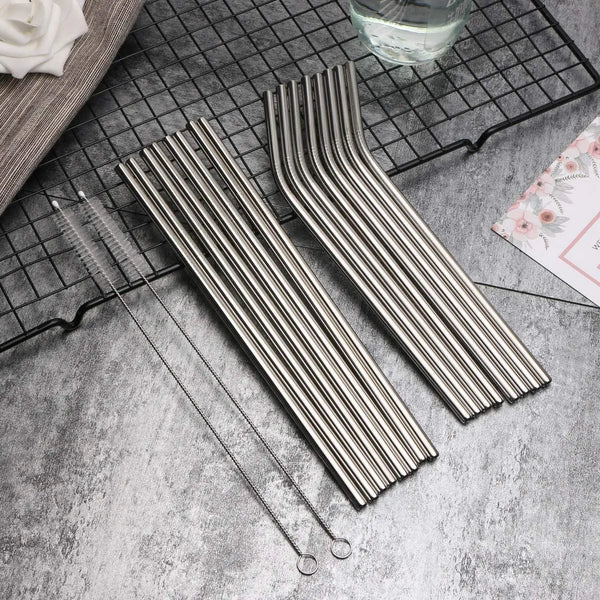 8 Eco-friendly Stainless Steel Drinking Straws