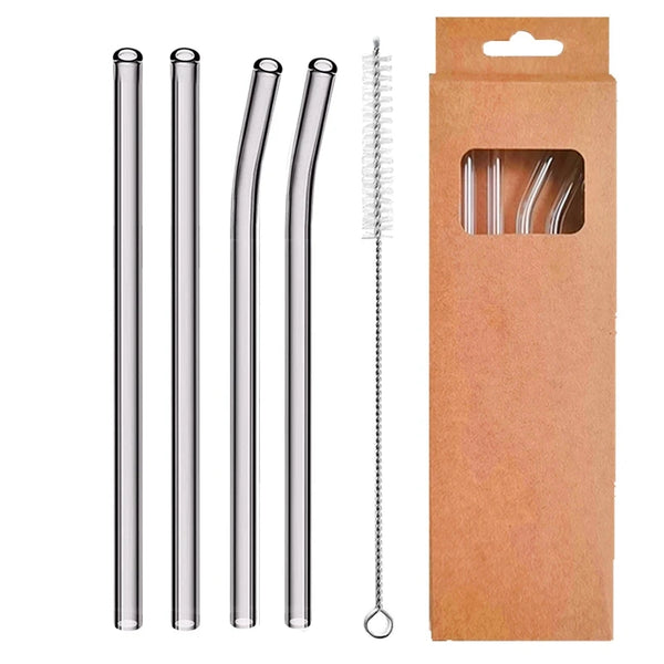 Eco-Friendly Reusable Glass Straws