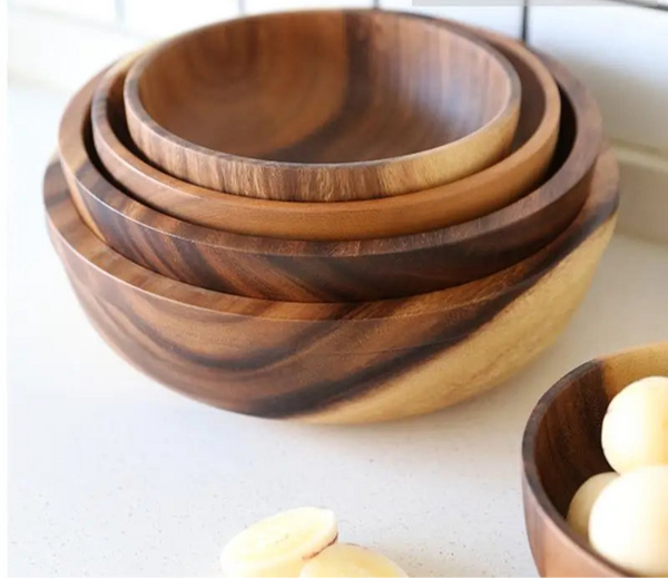 Kitchen Natural Wooden Bowl