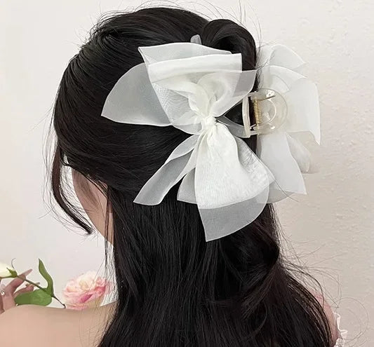 Summer Elegant Chiffon Bow Hair Clip