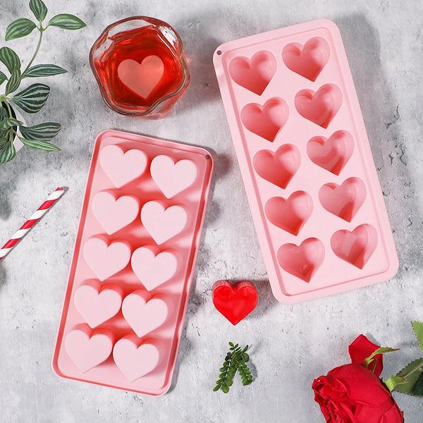 Silicone Ice Cube Tray Heart Shaped