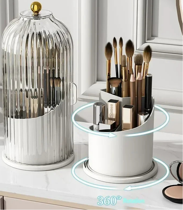 360° Rotating Makeup Brush Storage Box