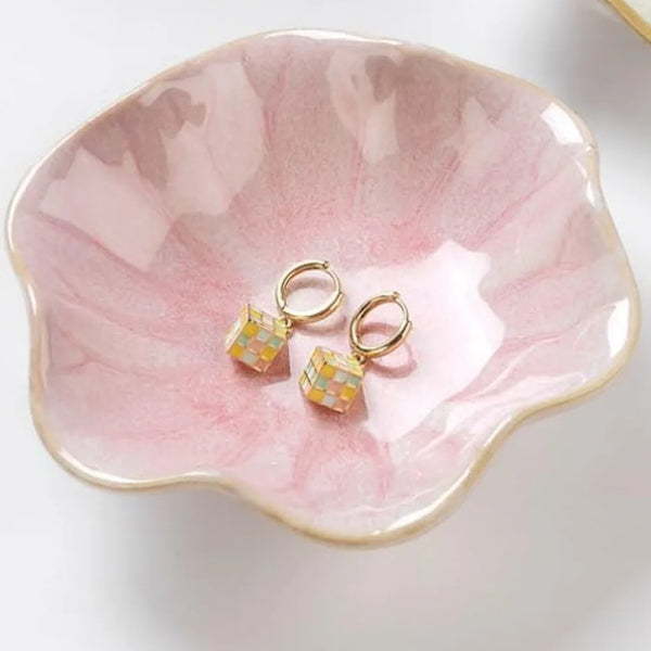 Lotus Shaped Ceramic Jewelry Tray