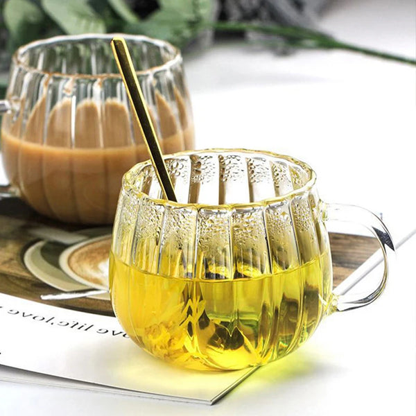 Elegant 400ml Transparent Glass Cup