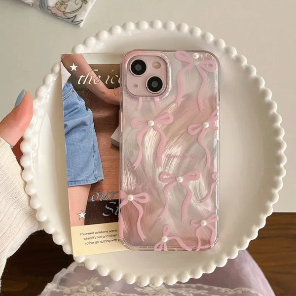 Fairy Pearl Pink Bow Phone Case