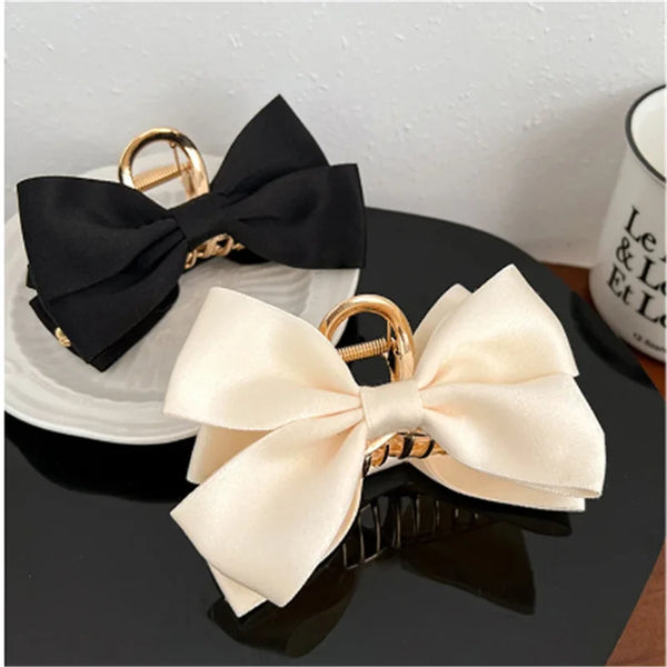 Fashionable Satin Bow Hair Clip