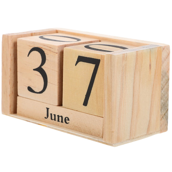 Wooden Block Desk Calendar