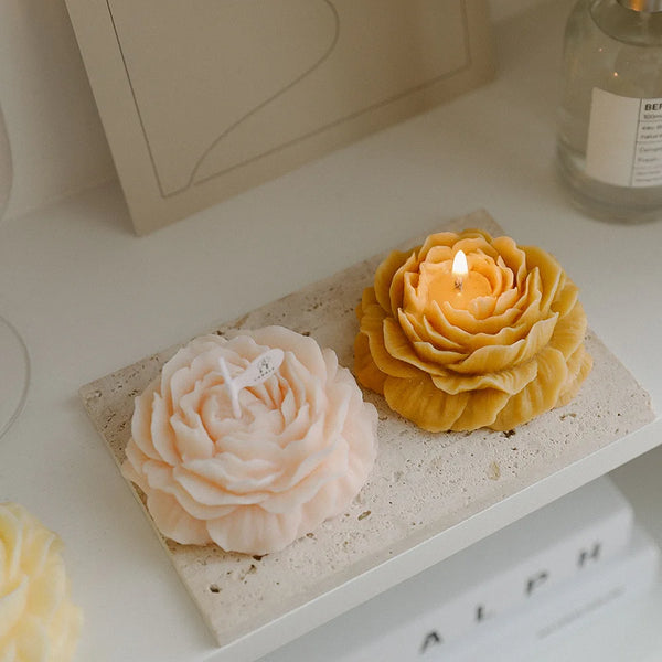 Elegant Peony Flower Scented Candle