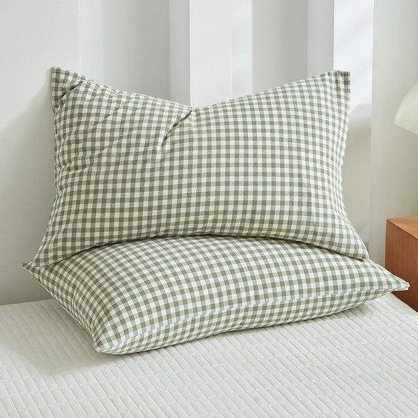 Plaid Cotton Pillowcase