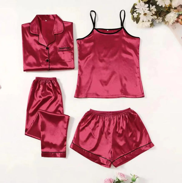 Conjunto de pijama de seda