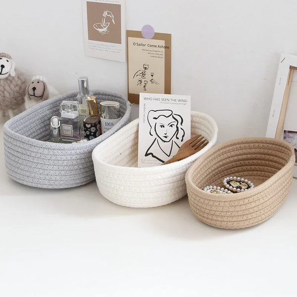 Cotton Rope Woven Storage Basket